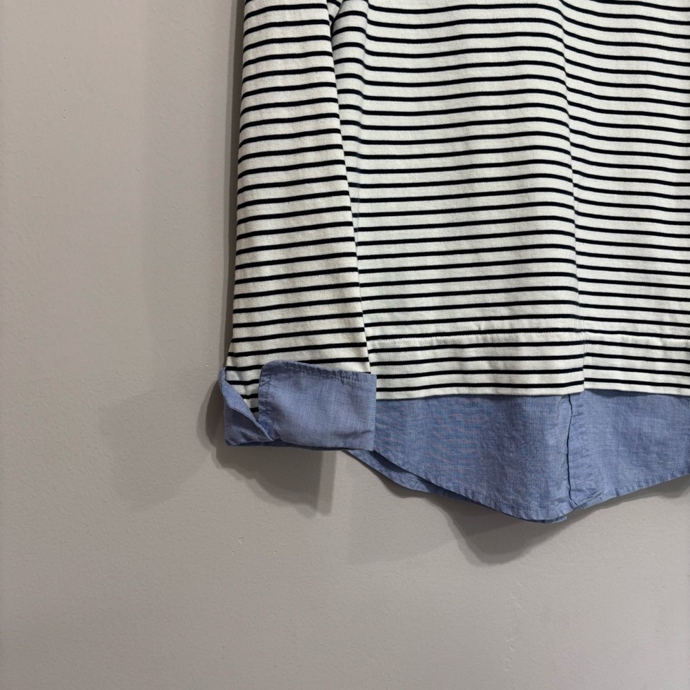 Classic Striped Black and White Blouse - Picture 3 of 5